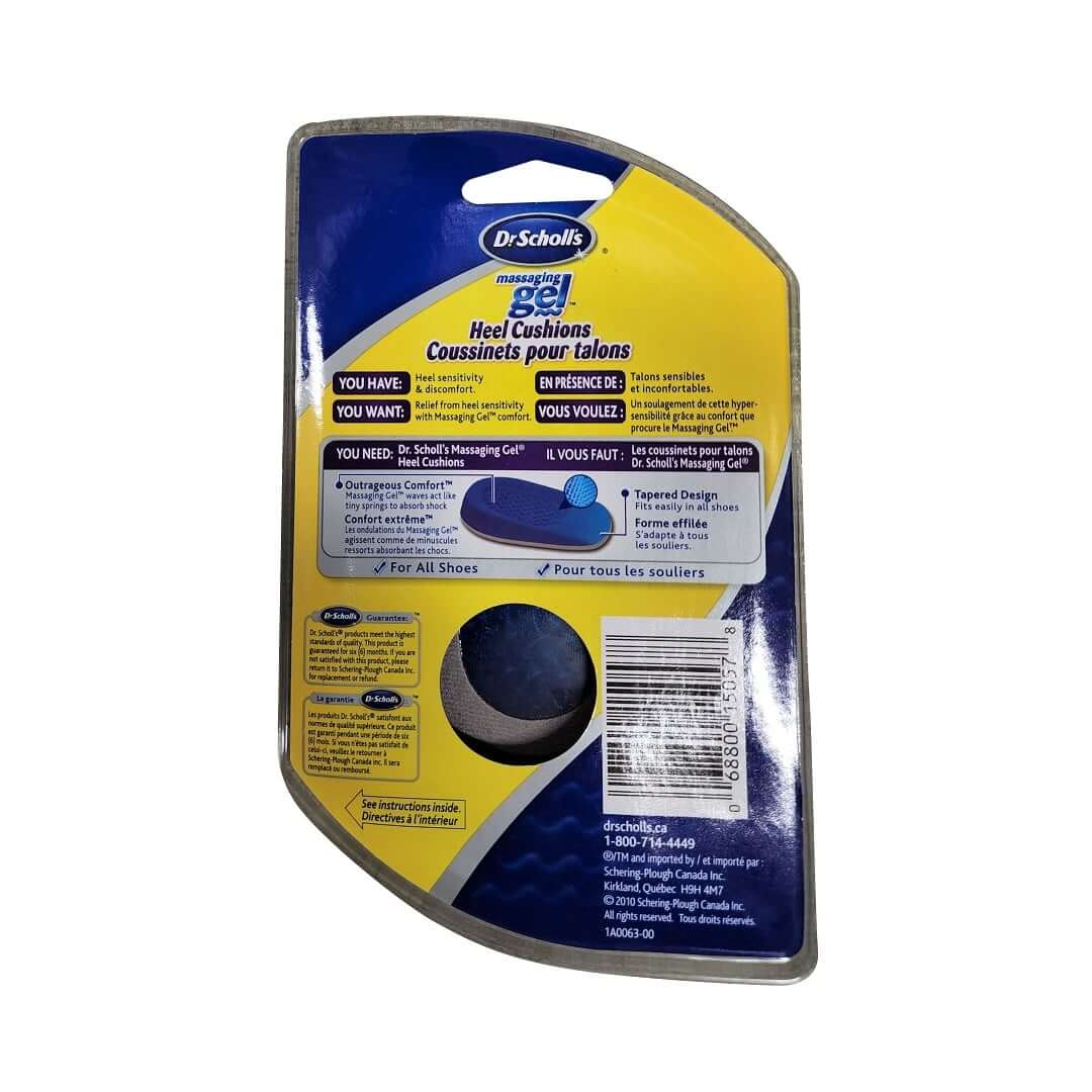 Description and features for Dr. Scholl's Massaging Gel Heel Cushions for Men (1 pair)