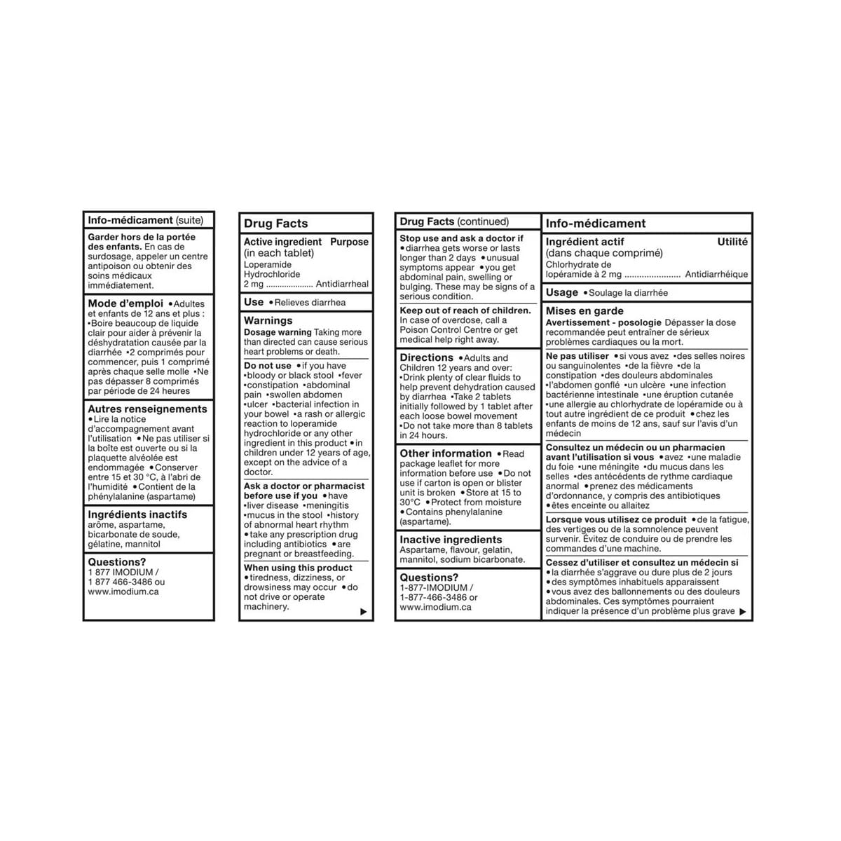 Imodium Quick Dissolve Tablets (20 tablets)