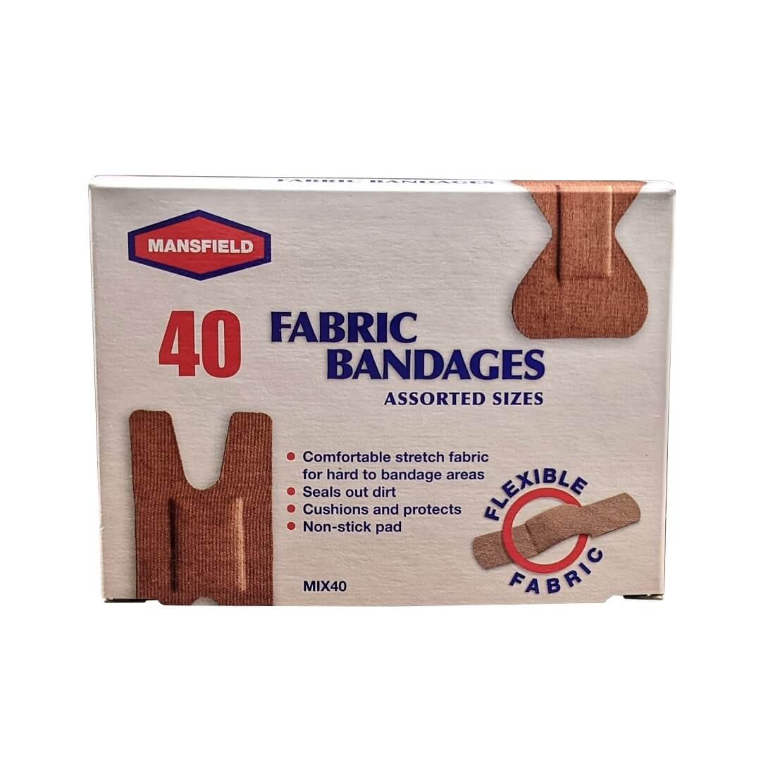 Mansfield First Aid Fabric Bandages Assorted Sizes (40 bandages