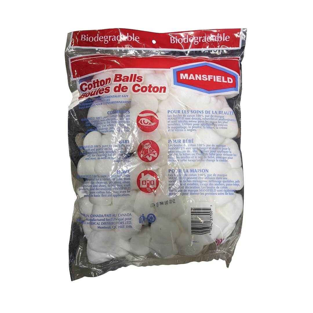 Description for Mansfield Regular Size 100% Cotton Balls (100 count)