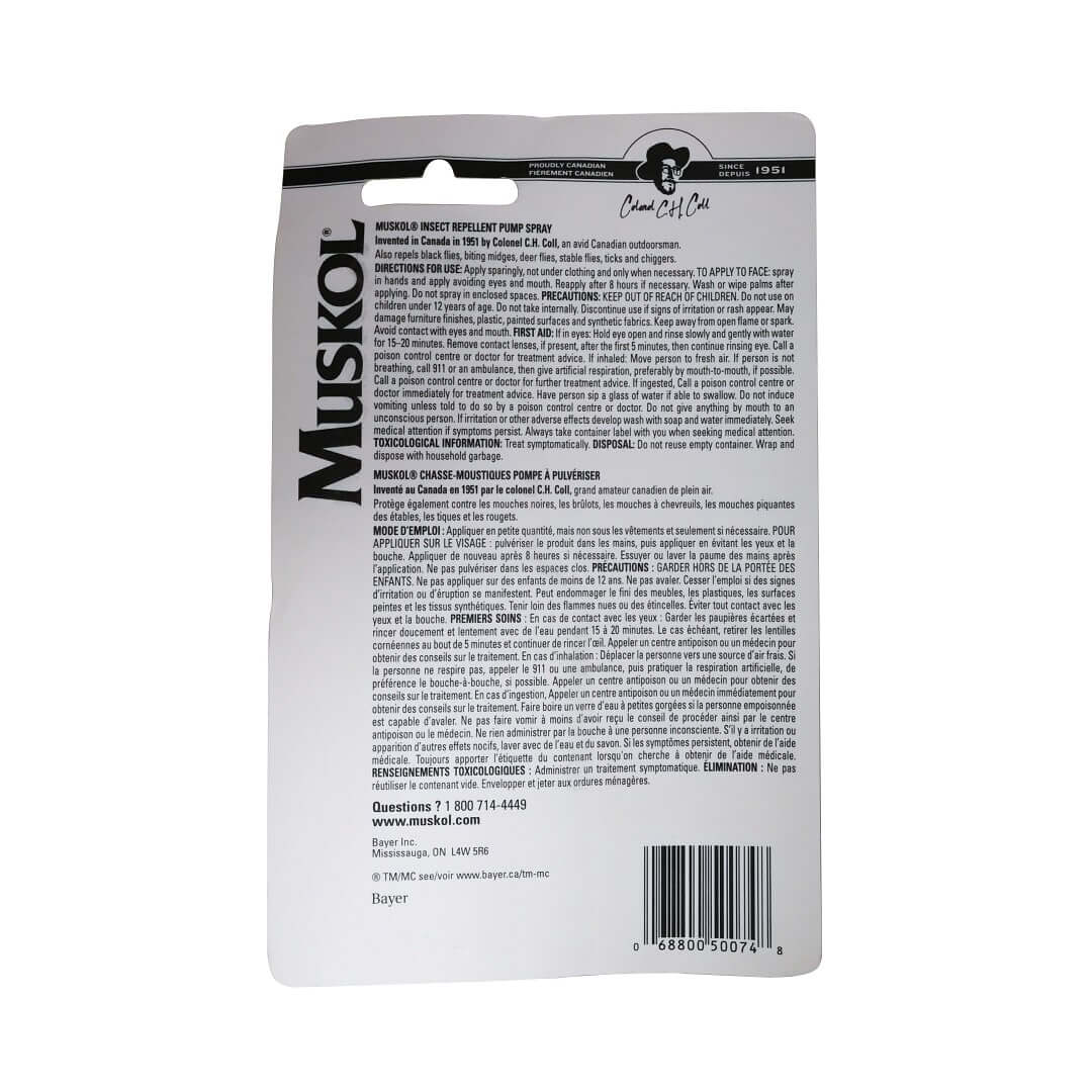 Directions, precautions, first aid for Muskol Insect Repellent Pump Spray (50 mL)
