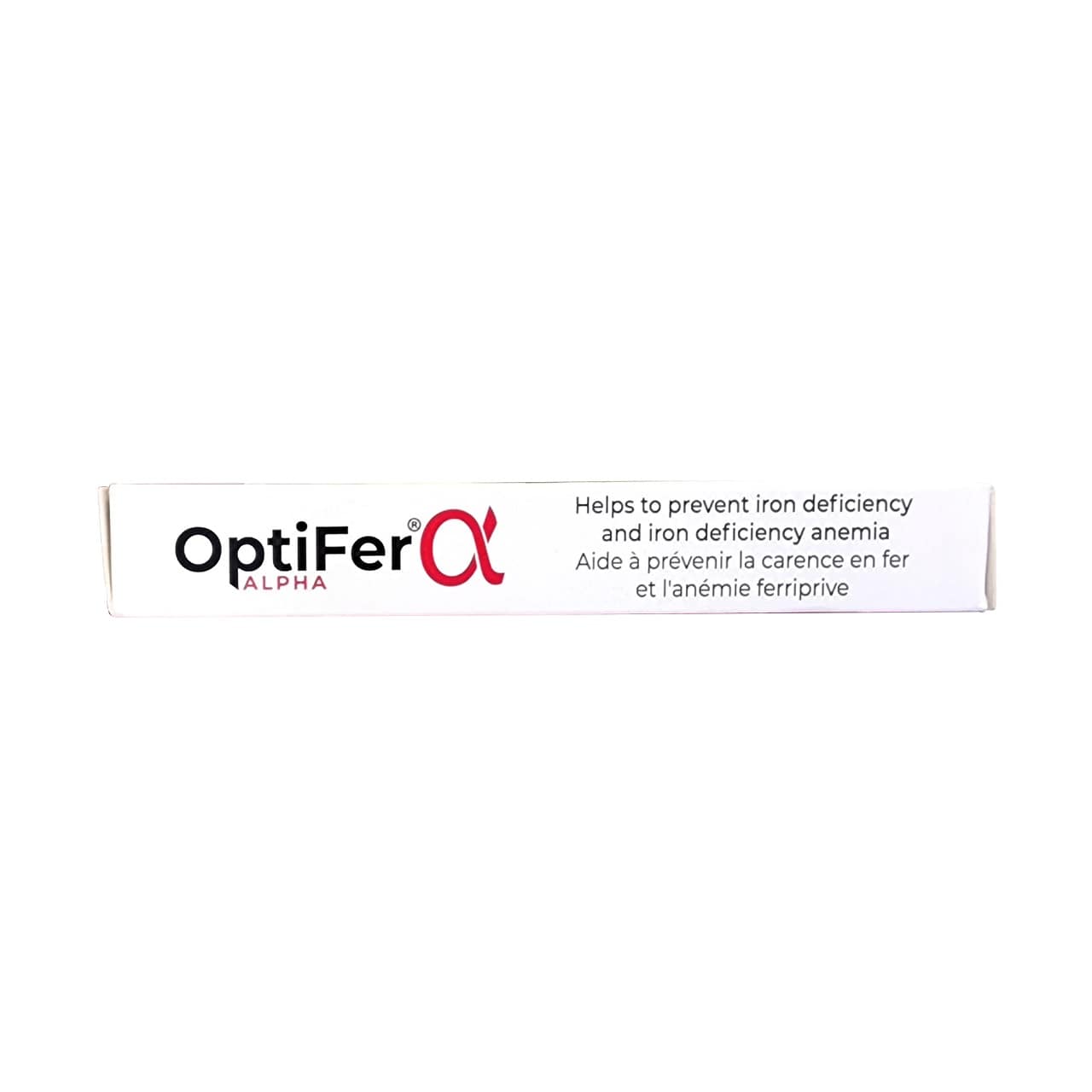 Label for Optifer Alpha Heme Iron 11mg Elemental Iron (30 tablets)