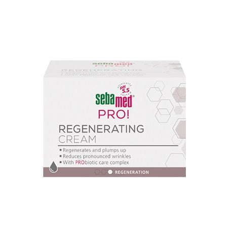 Product label for Sebamed PRO! Regenerating Cream (50 mL)