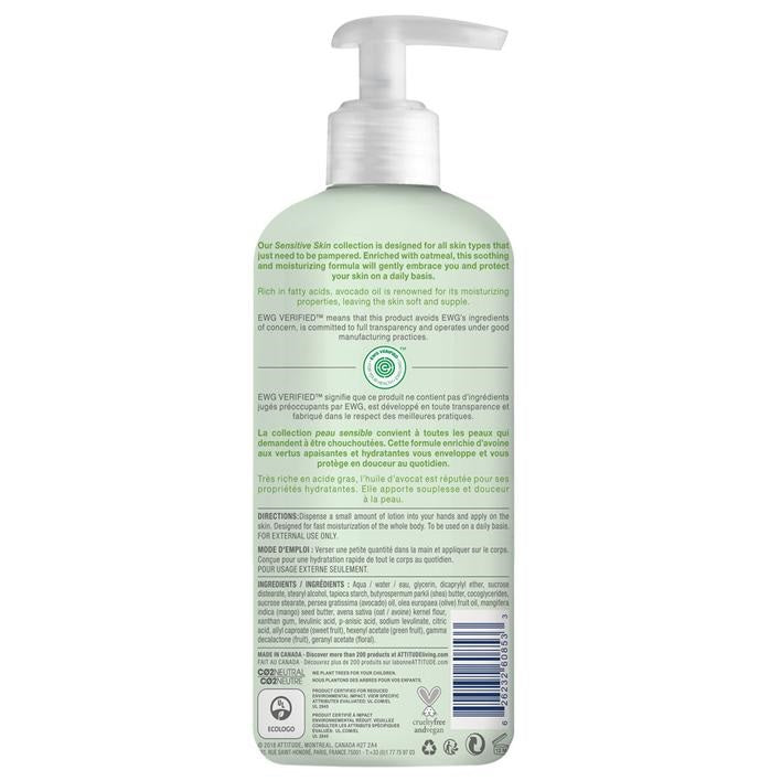 ATTITUDE Sensitive Skin Natural Body Lotion - Intense Nourishing - Avocado Oil (473 mL)