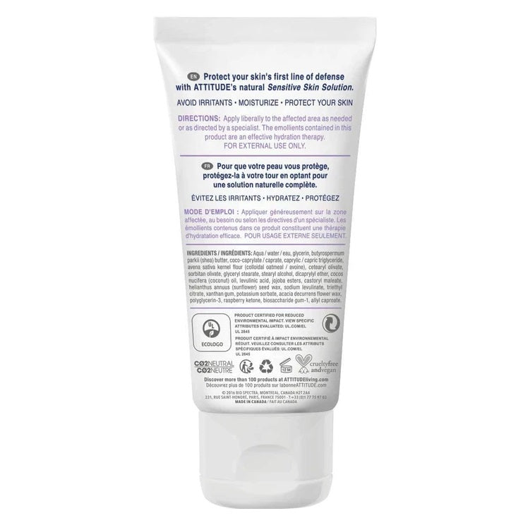 ATTITUDE Sensitive Skin Natural Deep Repair Cream - Eczema - Fragrance Free (75 mL)