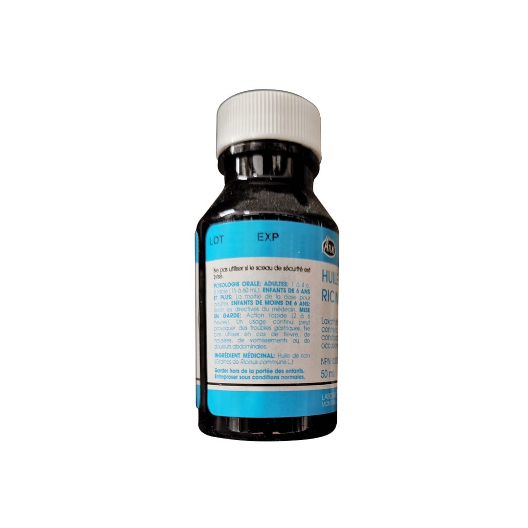 Directions, dose, ingredients for Atlas Castor Oil (50 mL) in French