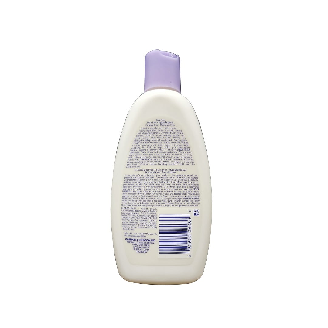 Description, directions, ingredients, cautions for Aveeno Baby Calming Comfort Bath (236 mL)