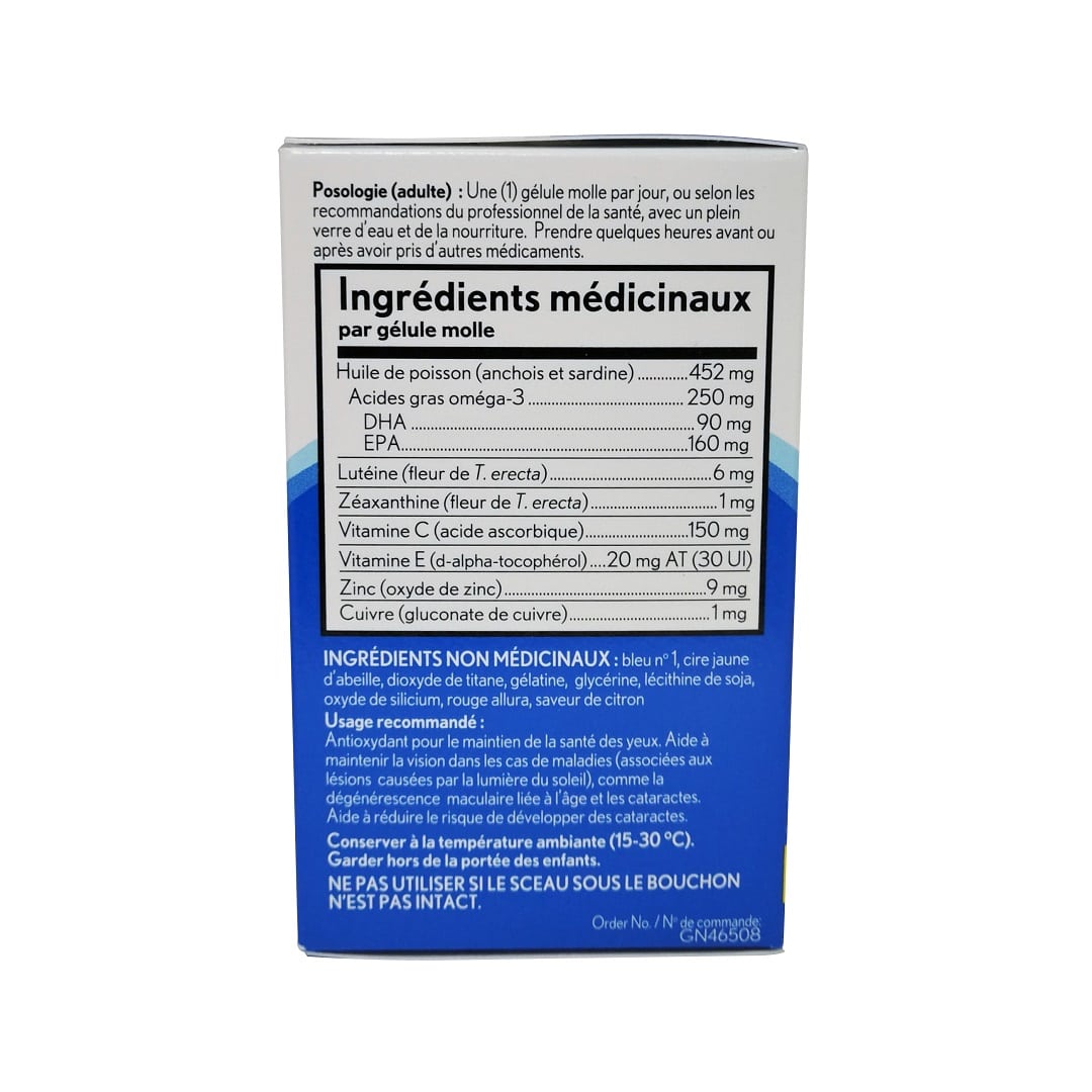 Dose, ingredients, use for Bausch & Lomb Ocuvite Adult 50+ (50 softgels) in French