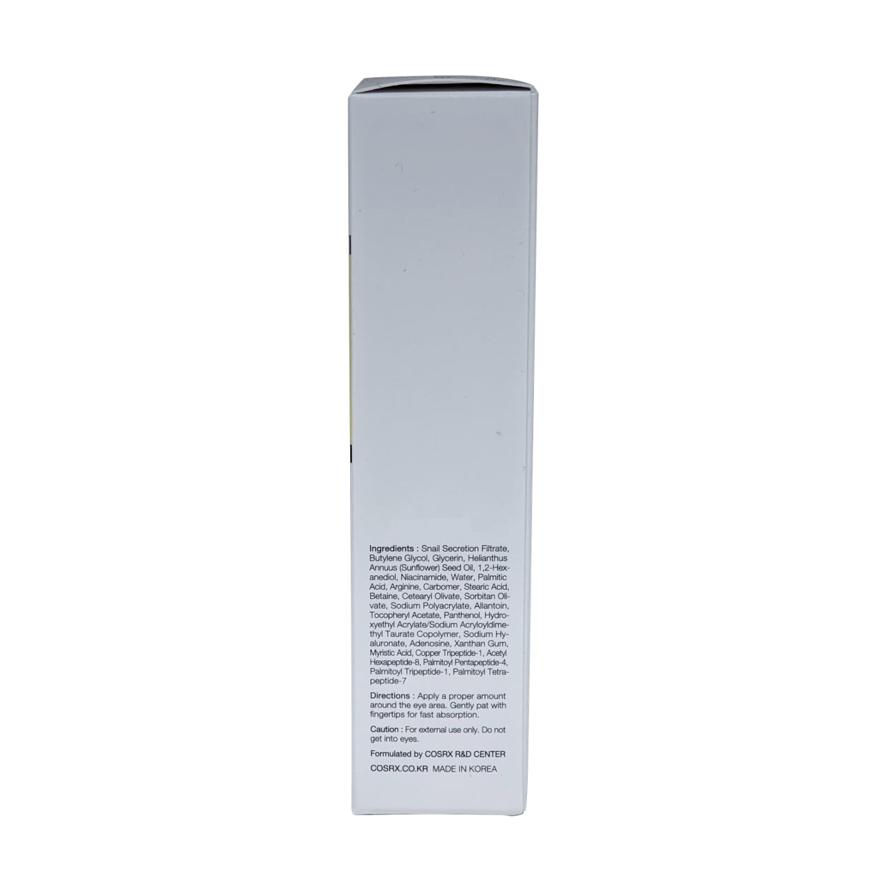 Product details for COSRX Advanced Snail Peptide Eye Cream in English