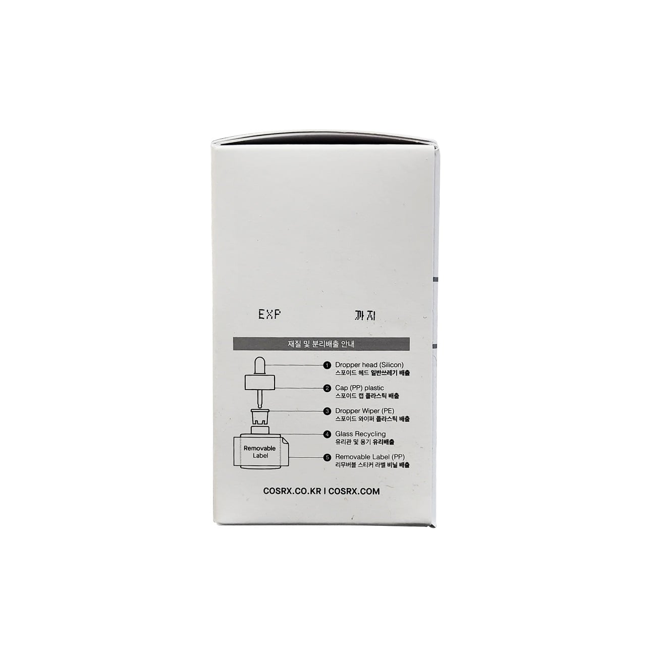 Bottle anatomy for COSRX The Hyaluronic Acid 3 (20 mL)