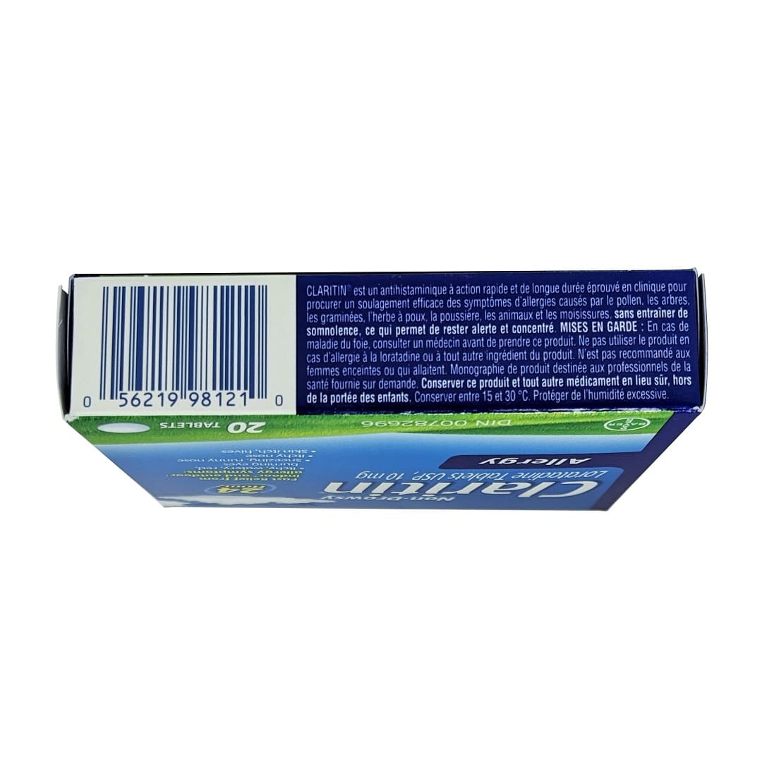Caution for Claritin Non-Drowsy Loratadine 10mg (20 tablets) in French