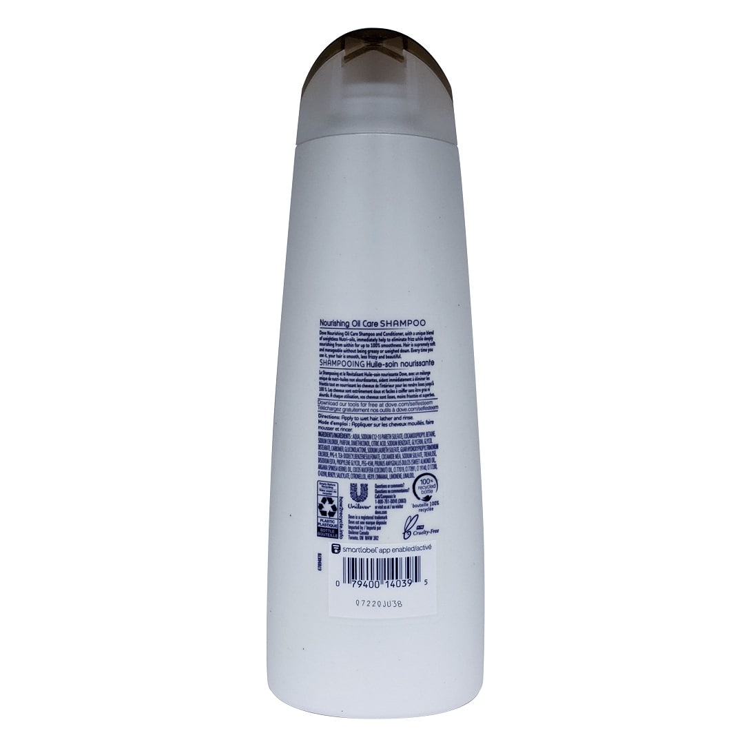 Description, directions, and ingredients for Dove Nutritive Solutions Nourishing Oil Care (355mL)