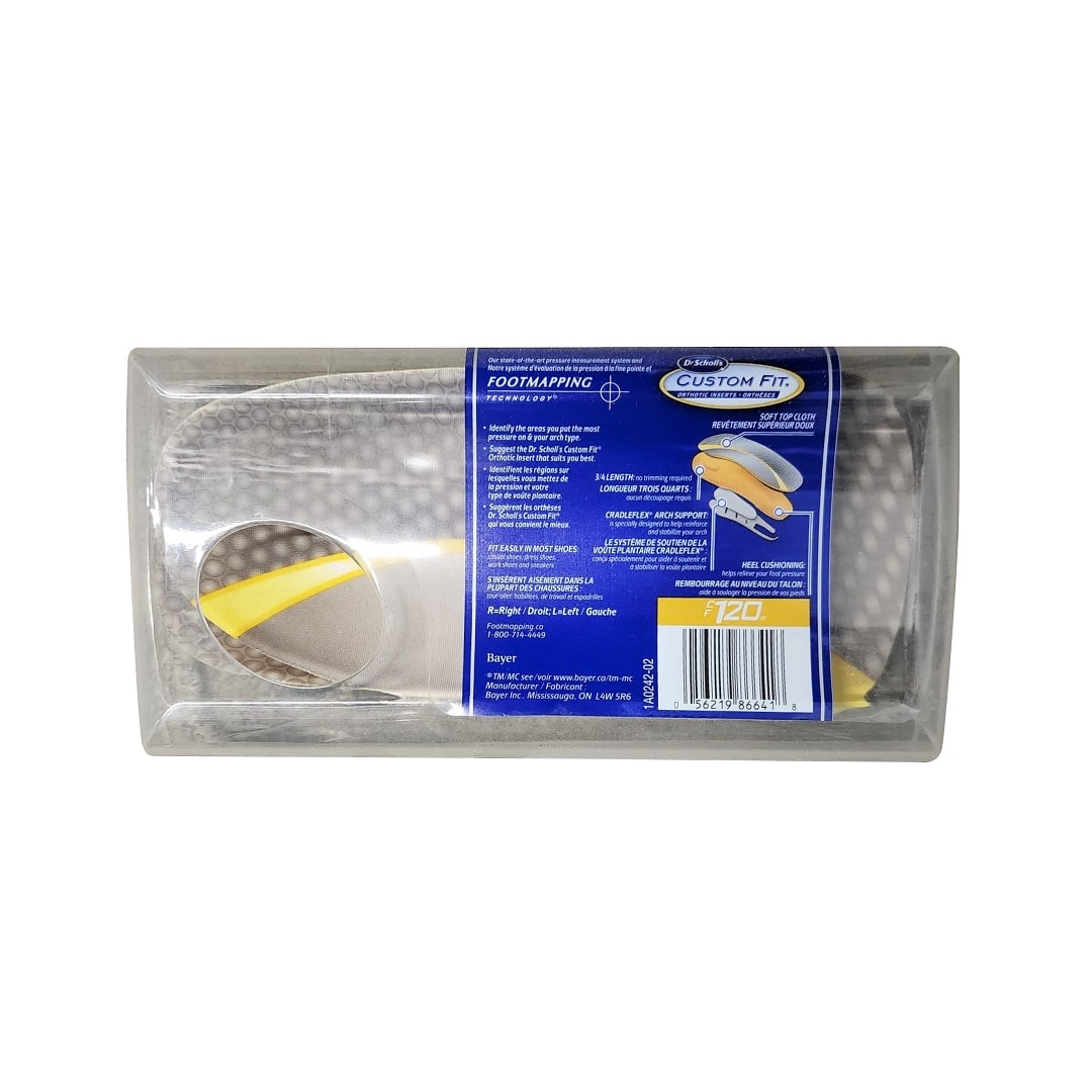 Description and features for Dr. Scholl's Custom Fit CF120 Orthotic Inserts (1 pair)