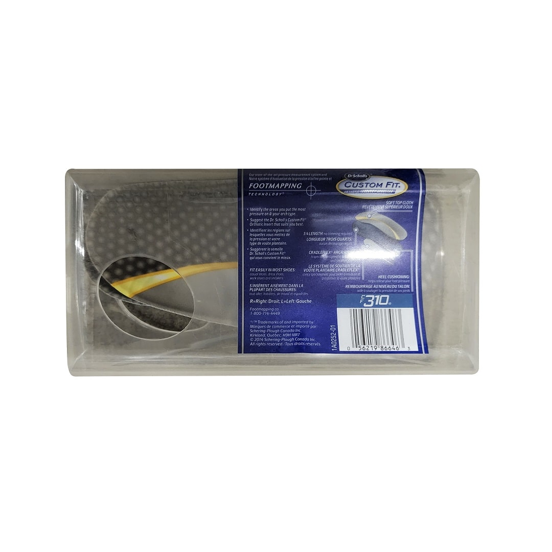 Description and features for Dr. Scholl's Custom Fit CF310 Orthotic Inserts (1 pair)