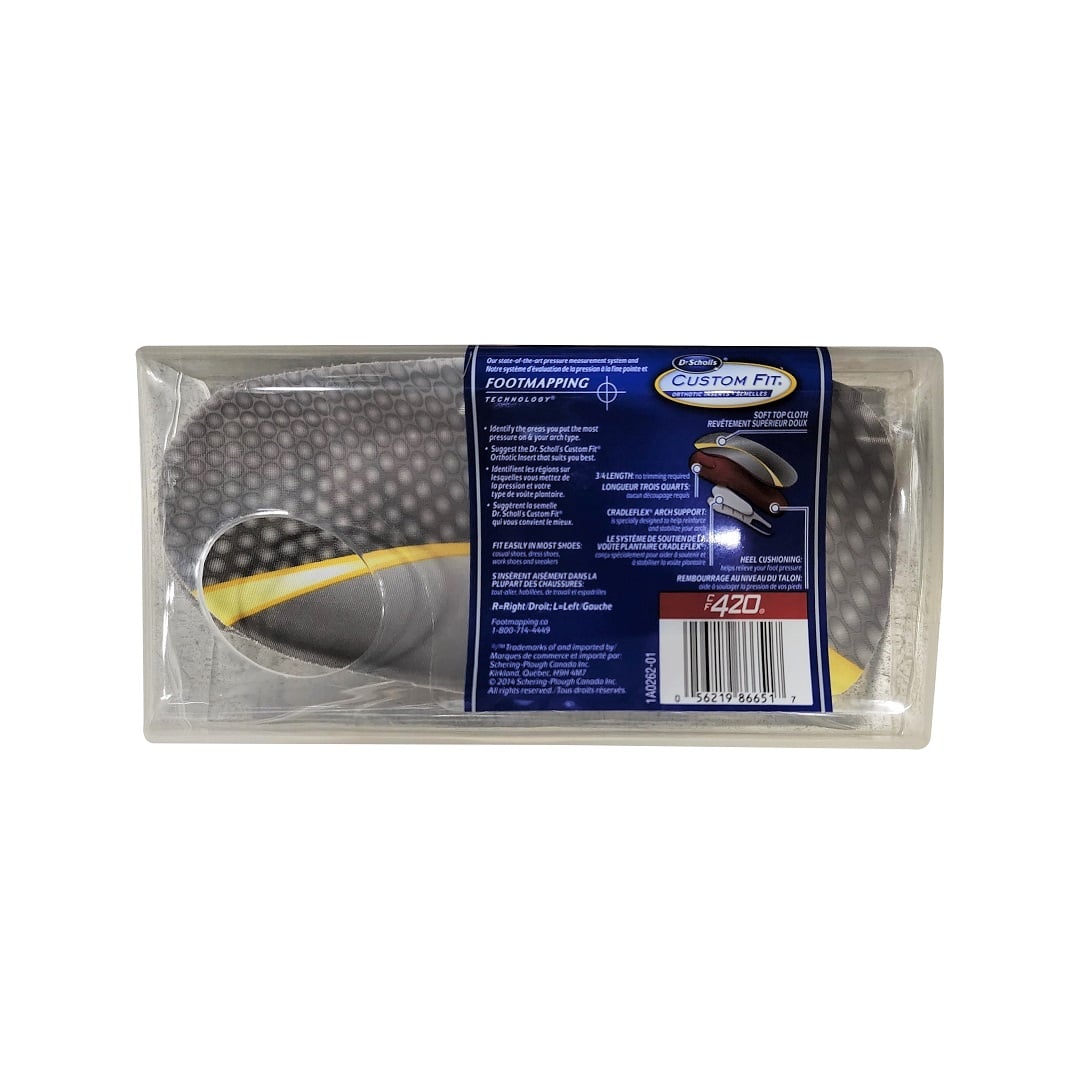 Description and features for Dr. Scholl's Custom Fit CF420 Orthotic Inserts (1 pair)