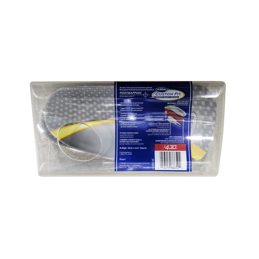 Description and features for Dr. Scholl's Custom Fit CF430 Orthotic Inserts (1 pair)