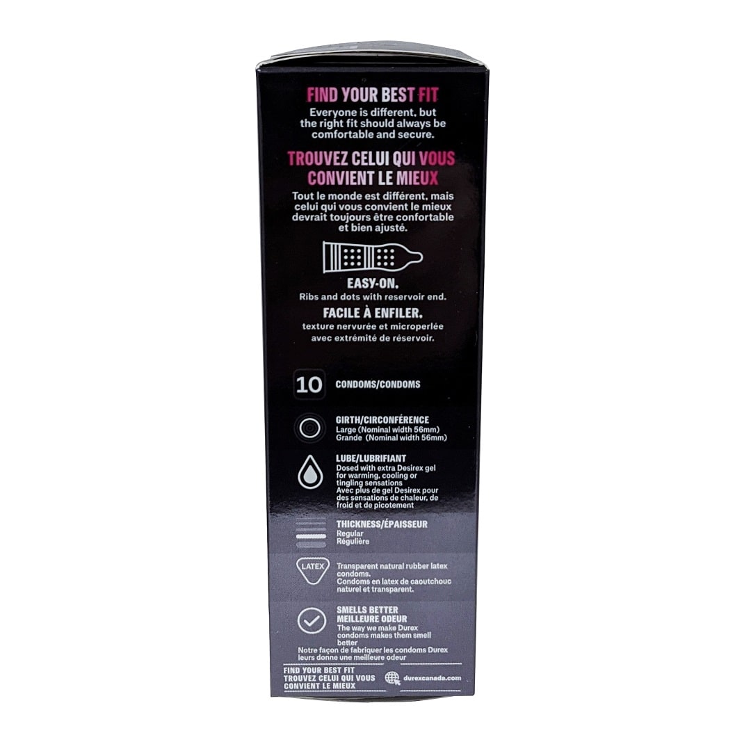 Features of Durex Intense Orgasmic Latex Condoms (10 count)