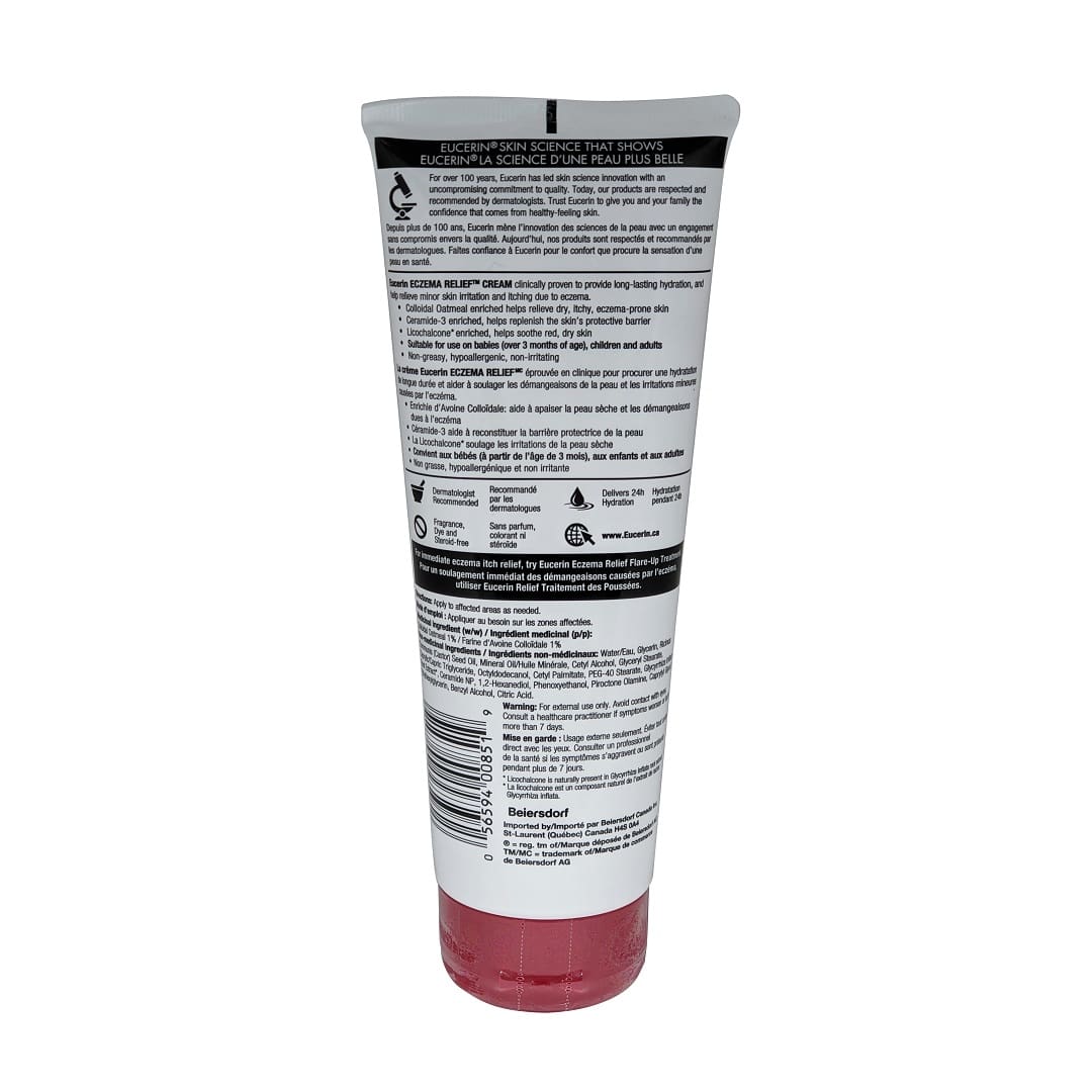Description, directions, ingredients, and warnings for Eucerin Eczema Relief Body Cream (226 mL)
