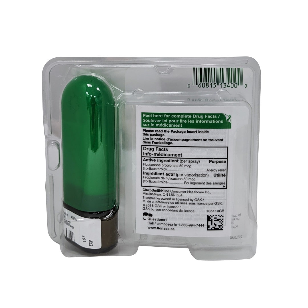 Drug facts for Flonase Allergy Relief Nasal Spray (60 sprays)