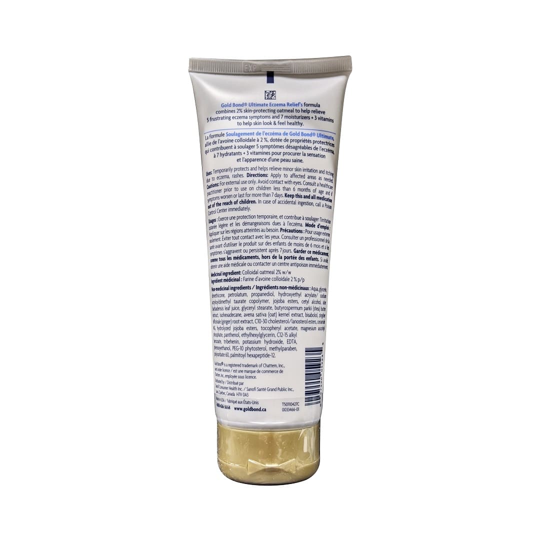 Description, uses, directions, ingredients for Gold Bond Ultimate 2% Colloidal Oatmeal Eczema Relief (225 mL)