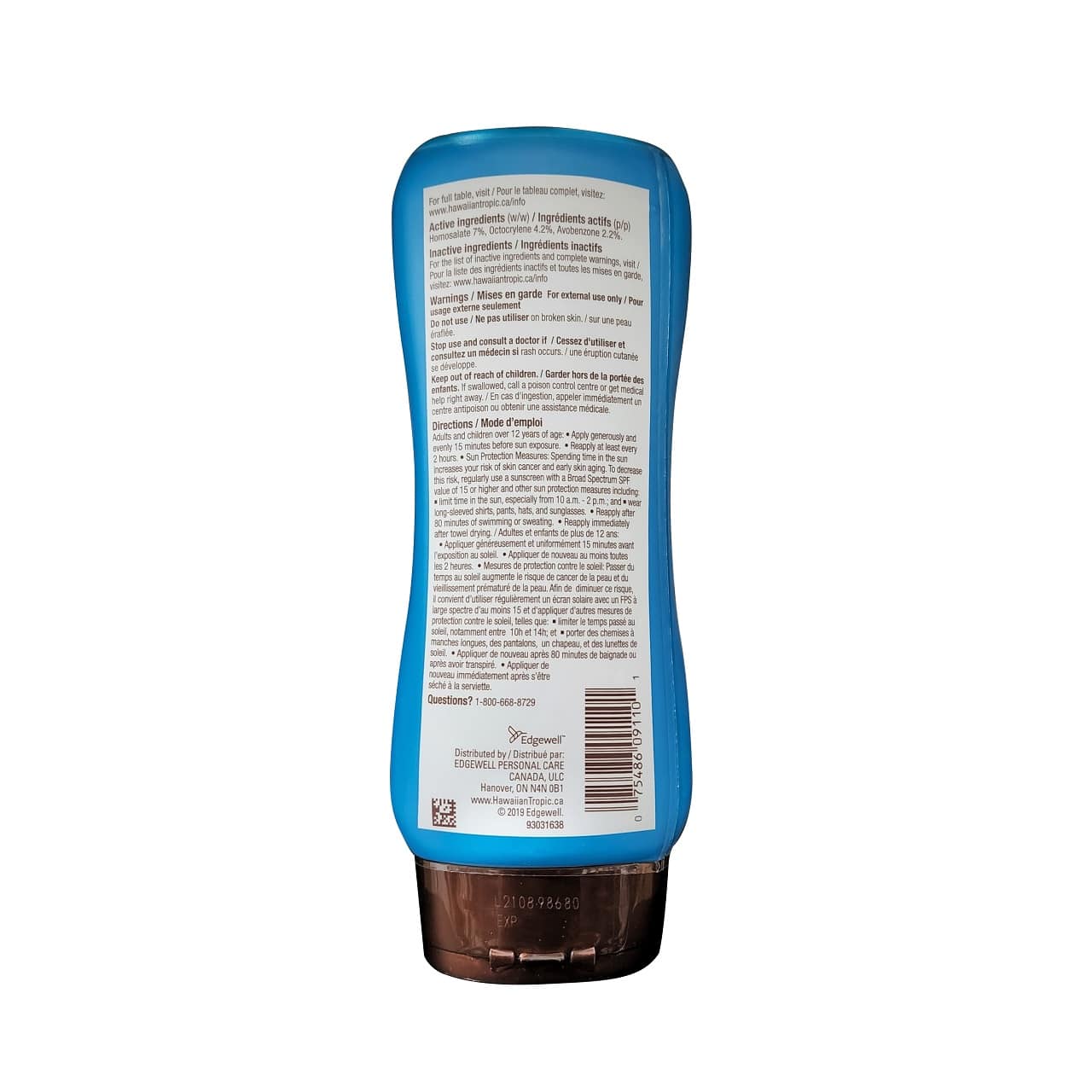 Description, ingredients, directions, warnings for Hawaiian Tropic Island Sport SPF 30 (240 mL)