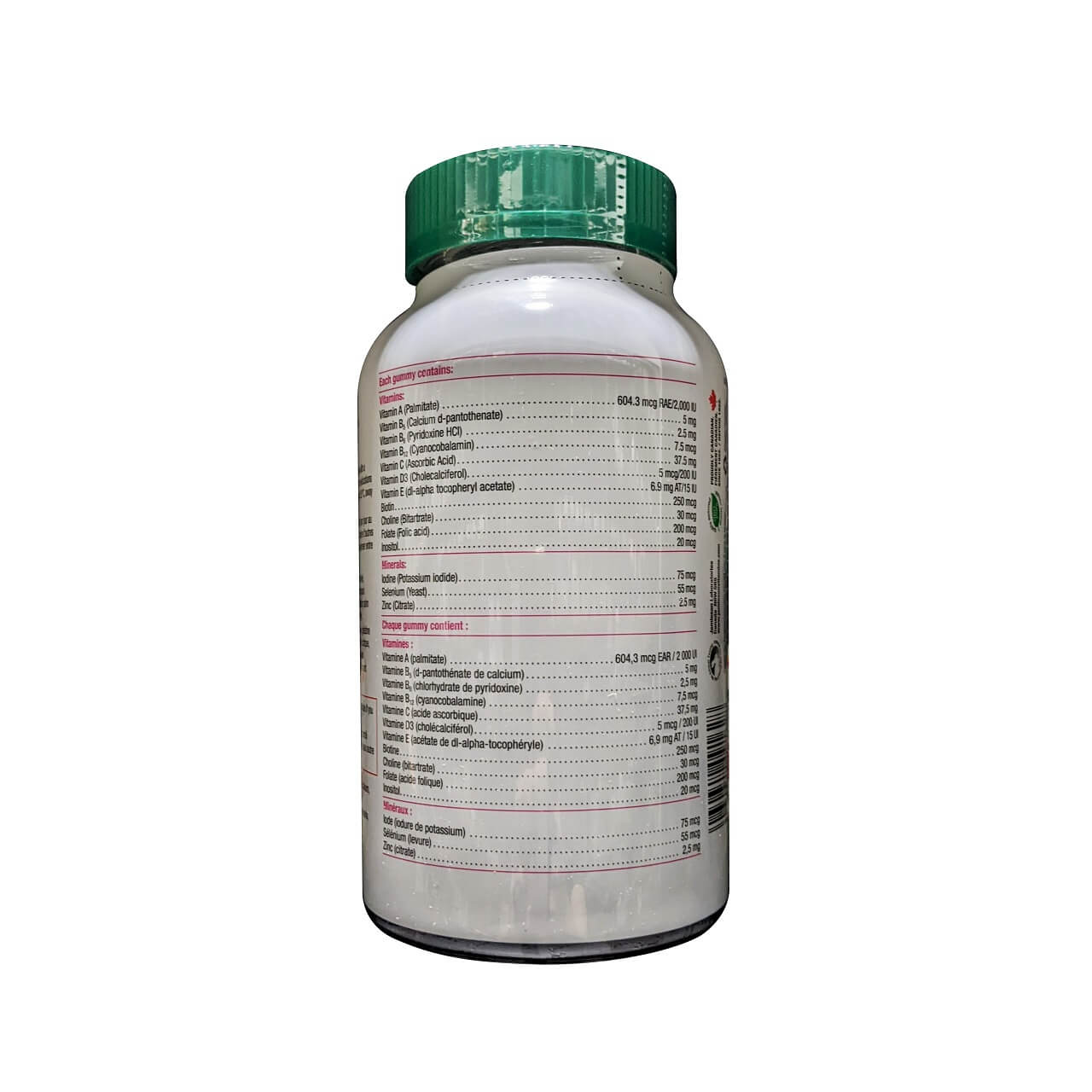 Ingredients for Jamieson Multi Gummies for Women (130 gummies)