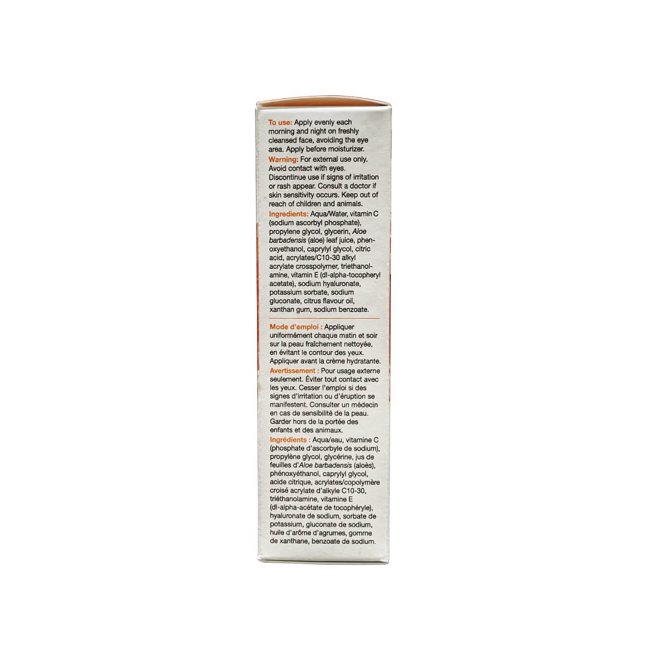Uses, warnings, ingredients for Jamieson ProVitamina Vitamin C Brightening Serum (30 mL)