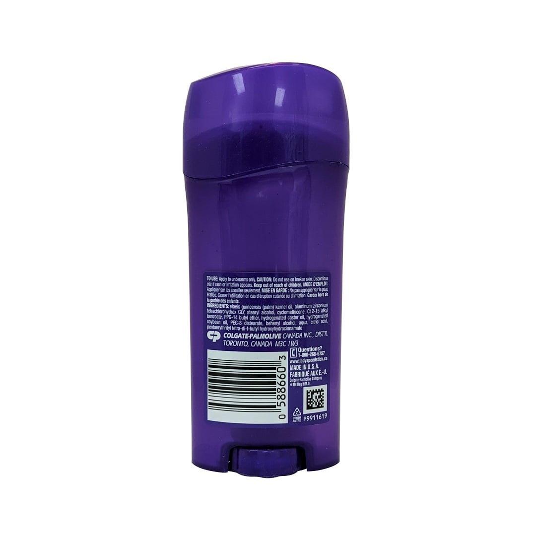 Caution, ingredients, direction and Lady Speed Stick Invisible Antiperspirant and Deodorant Unscented (70 grams)