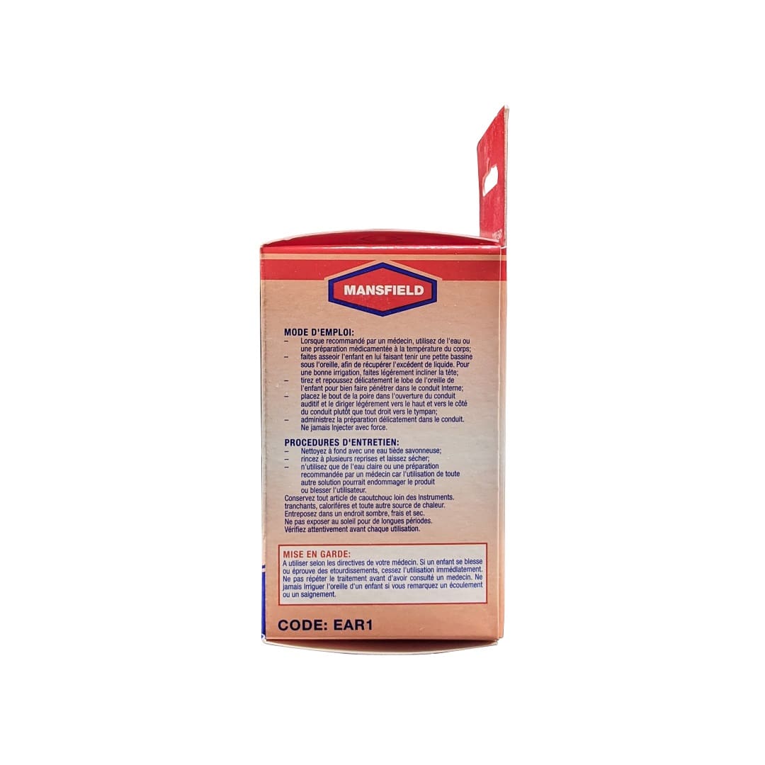 Instructions for Mansfield Ear Syringe (1 ounce) in French
