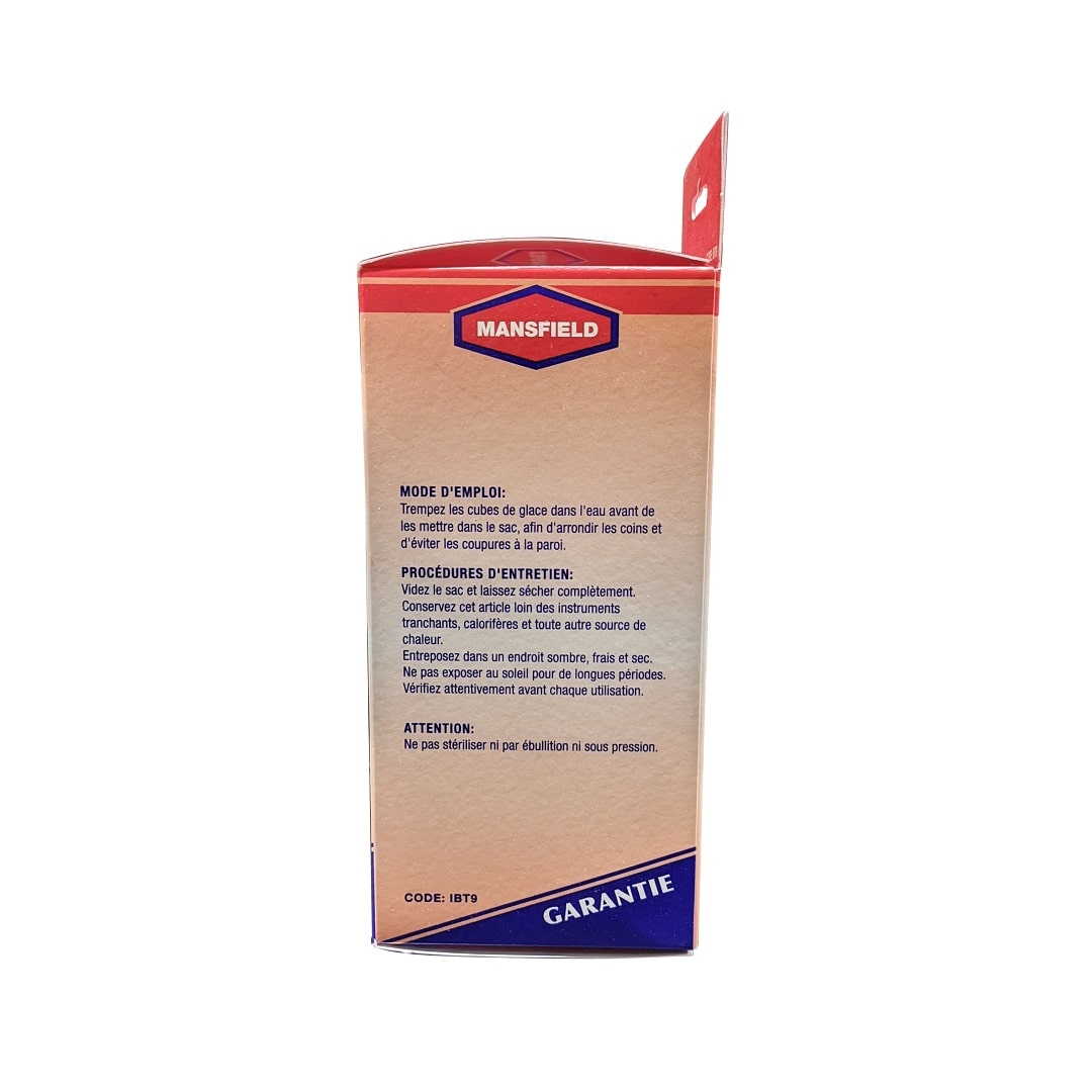 Instructions and warnings for Mansfield Ice Bag 9-inch in French