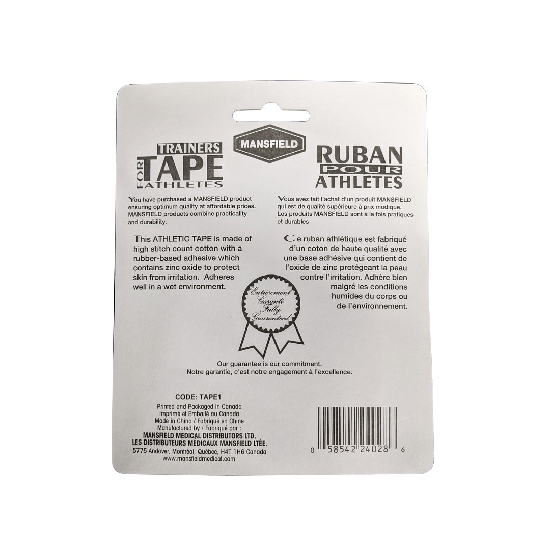 Description for Mansfield Trainers Tape for Athletes (36 mm x 13 m)