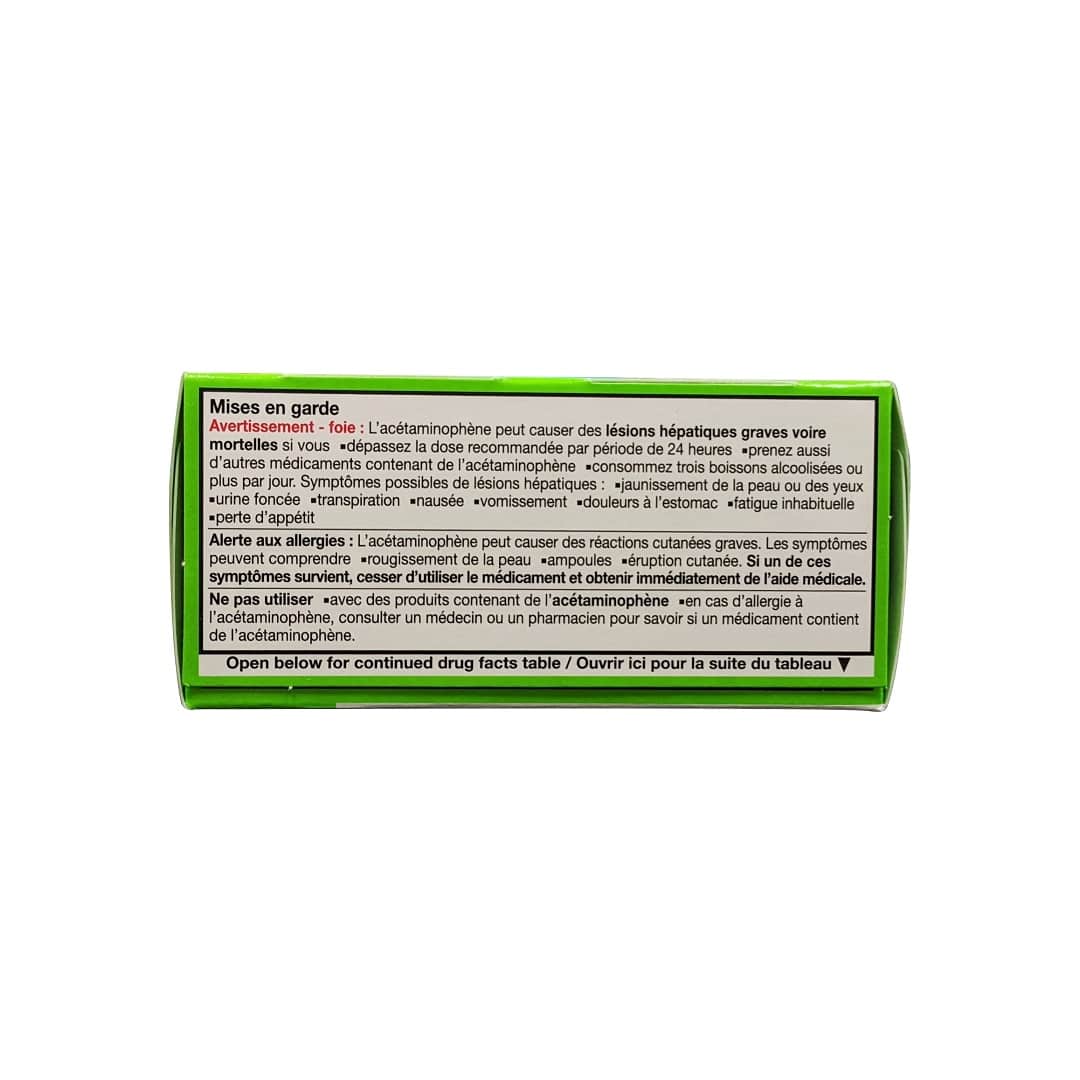 Warnings for Midol PMS Caffeine Free (40 caplets)in French