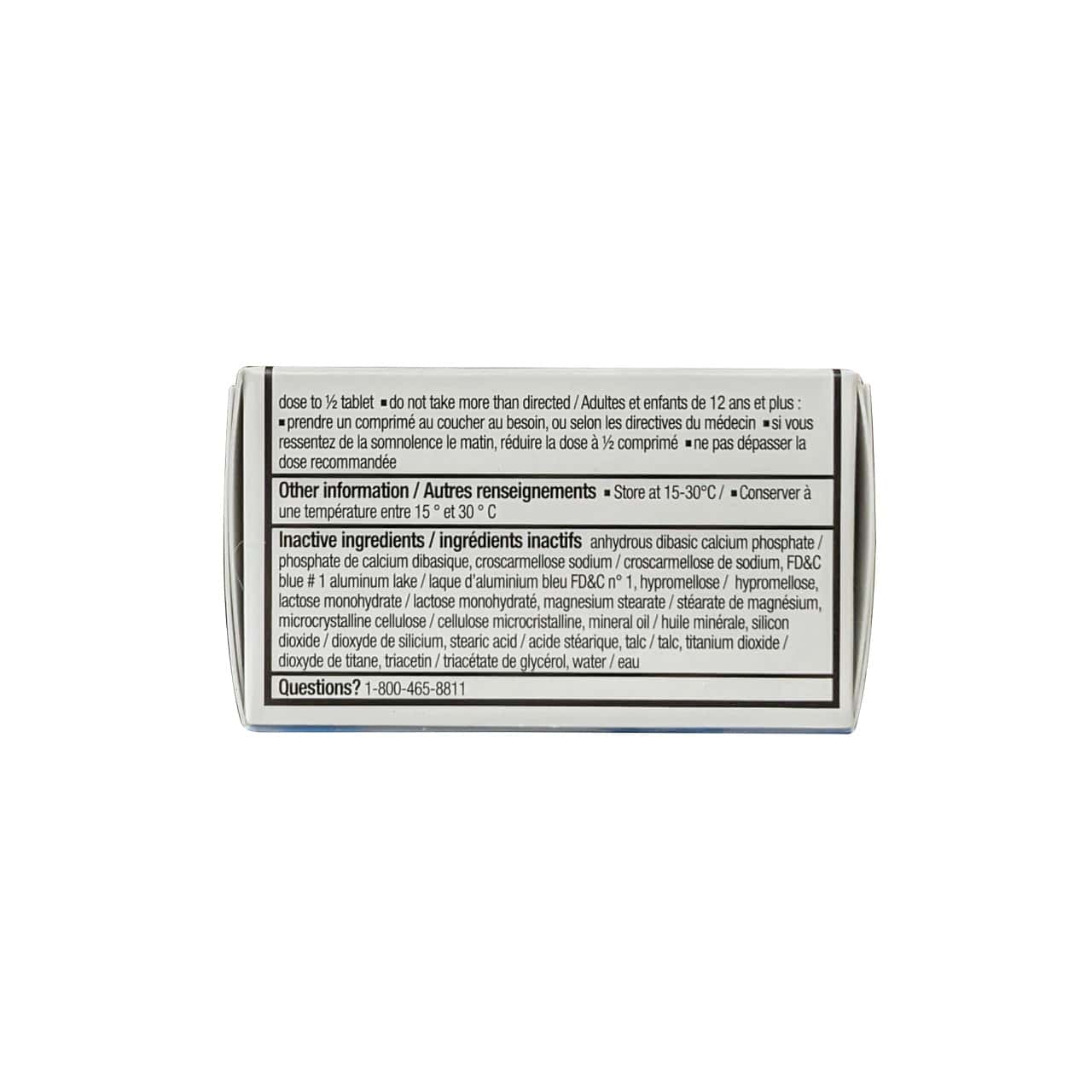 Directions and ingredients for Nytol Extra Strength Tablets Diphenhydramine Hydrochloride 50 mg (20 tablets)