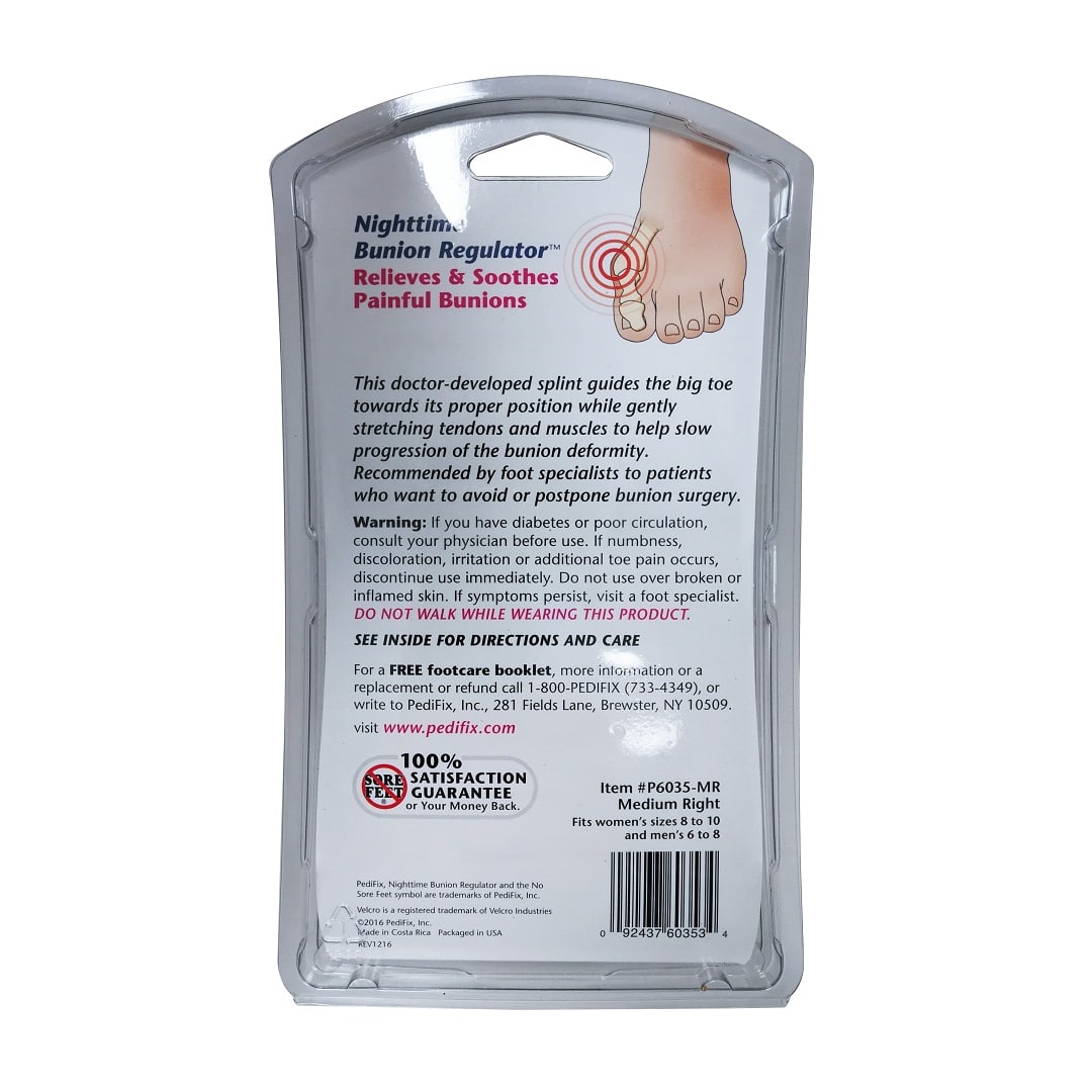 Product info and description for PediFix Nighttime Bunion Regulator (Medium)
