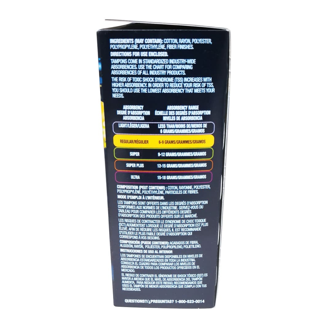 Ingredients, directions, and more information for Tampax Pearl Regular Absorbency (18 count)