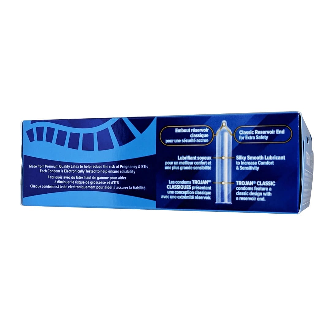 Details for Product label for Trojan Classic Lubricated Latex Condoms 12 count