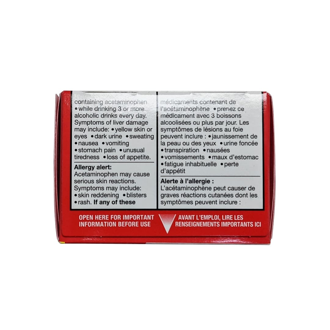 Ingredients, uses, and warnings for Product label for Tylenol Arthritis Pain Acetaminophen 650 mg (50 caplets) 2 of 2