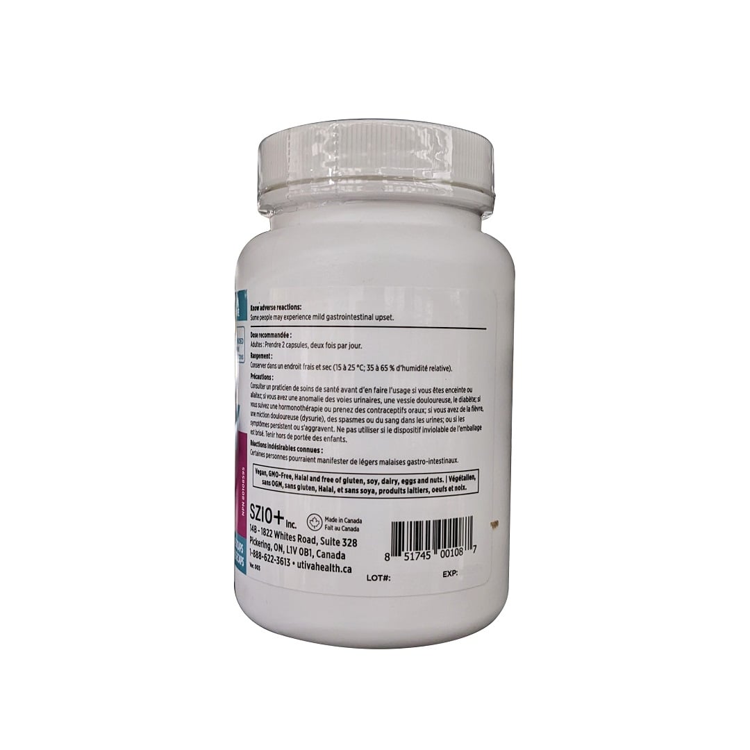 Description, dosage, ingredients, cautions for UTIVA D-Mannose 500 mg (120 capsules) in French