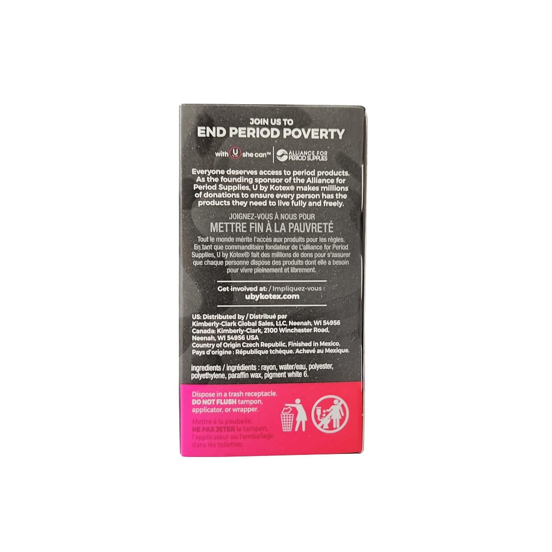 Description for U by Kotex Click with ComfortFlex Super Tampons (16 count)