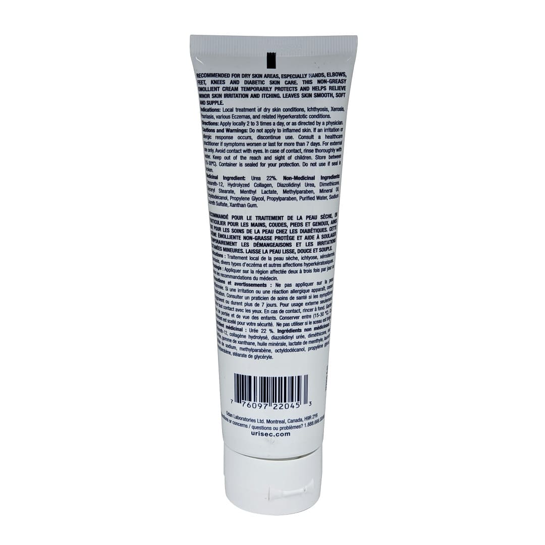 Description, indications, ingredients, and warnings for Urisec Cream 22% Urea (120 grams)
