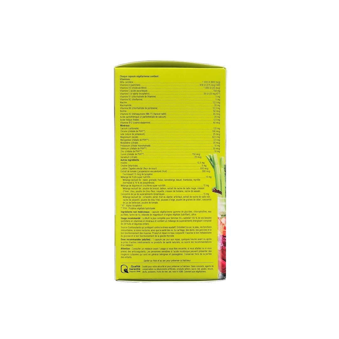 Ingredients for webber naturals Most Complete Multi Vegi Capsules for Women 50+ (90 capsules) in French