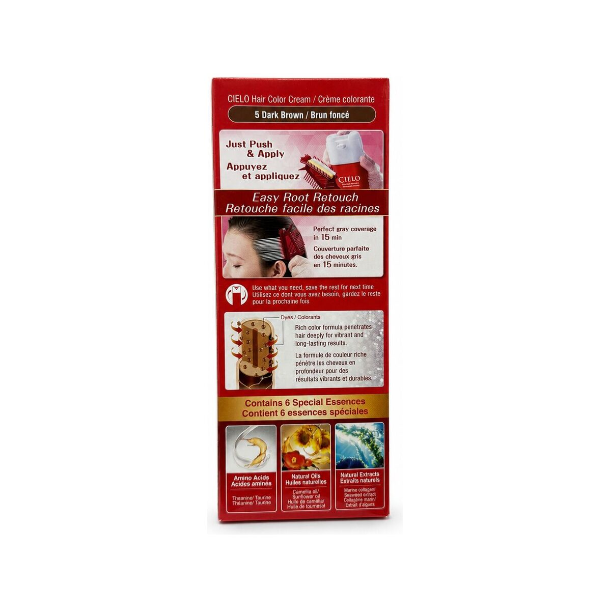 Cielo Hair Colour Cream No. 5 Dark Brown – package view 3
