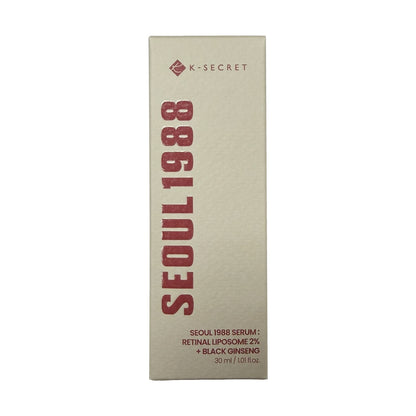 K-SECRET SEOUL 1988 Serum Retinal Liposome 2% + Black Ginseng (30 mL) — carton front