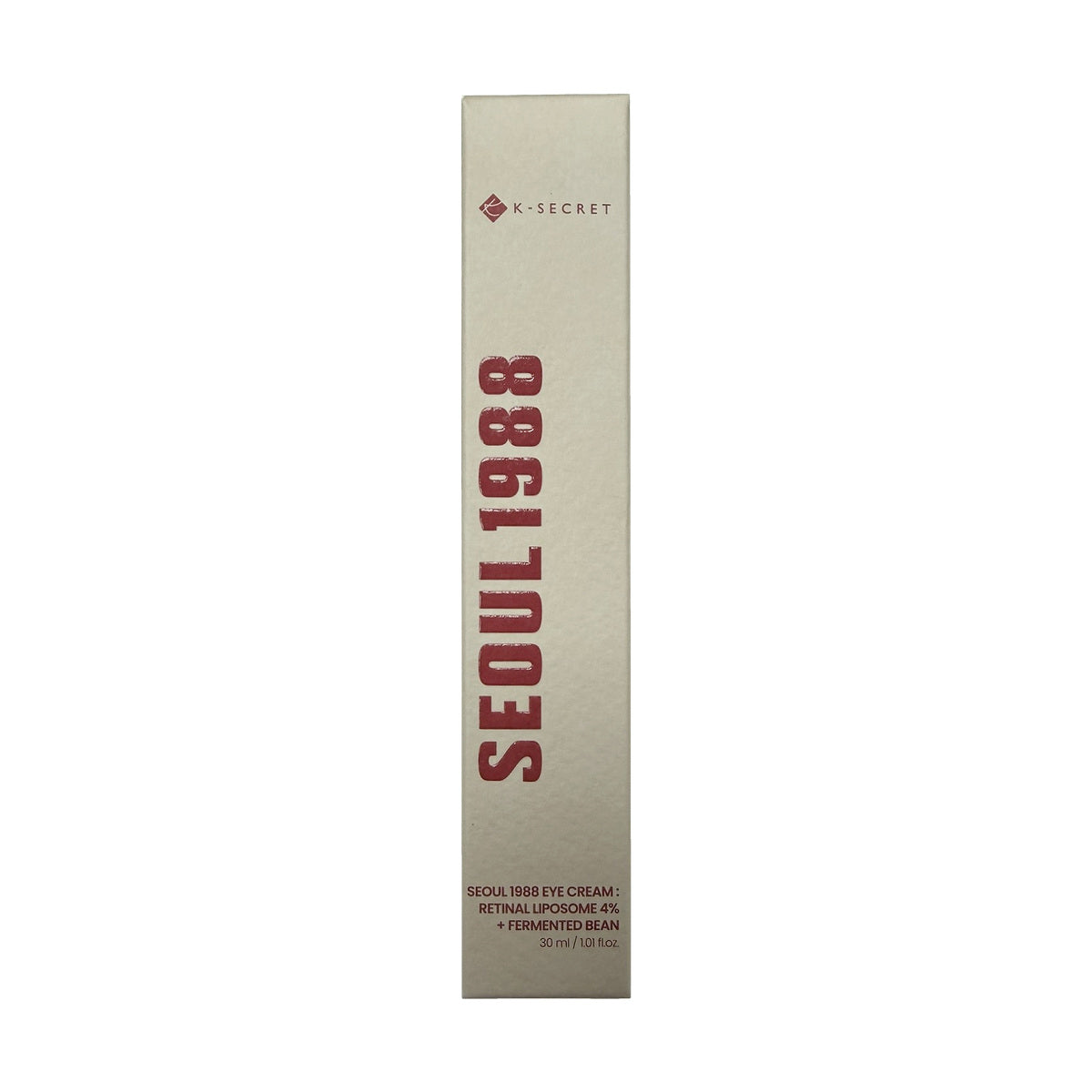 K-SECRET SEOUL 1988 Eye Cream Retinal Liposome 4% + Fermented Bean (30 mL) — carton front