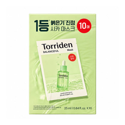 Torriden Balanceful Facial Masks (10 count) - Product Label EN