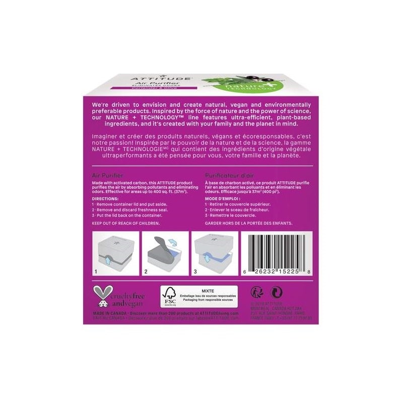 Description for ATTITUDE Nature+ Air Purifier - Coriander & Olive (227 grams)