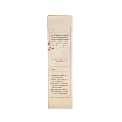 Features, how to use, cautions for AXIS-Y Quinoa One-Step Balanced Gel Cleanser (180 mL) in English
