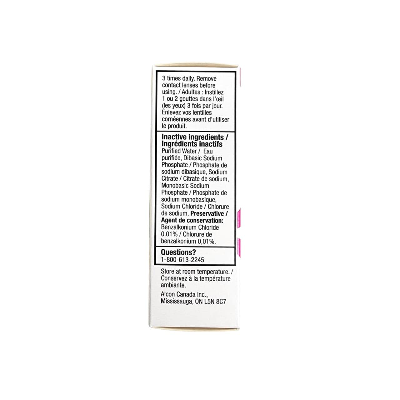 Directions and ingredients for Alcon Tears 1% (15 mL)