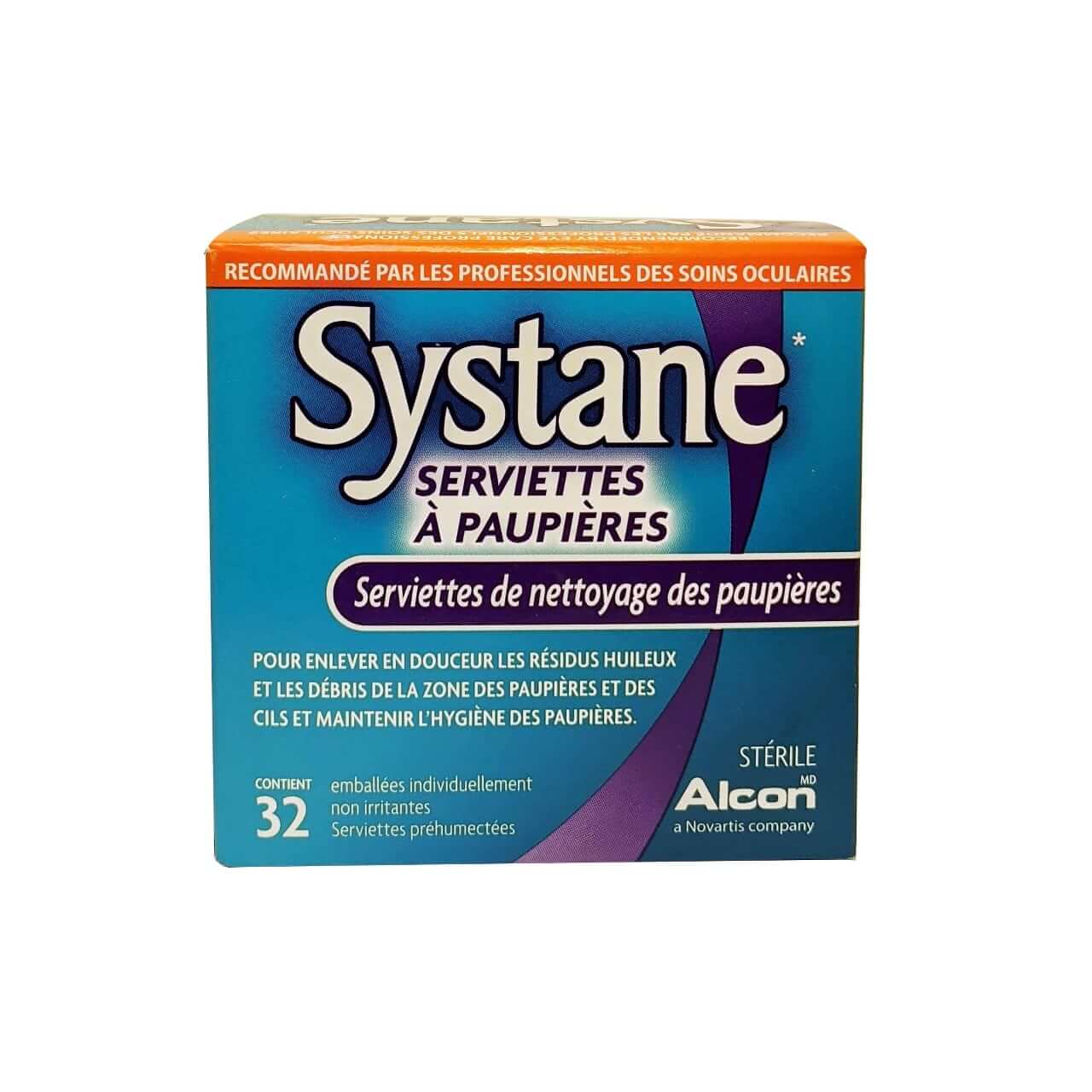 French package label for Alcon Systane Lid Wipes