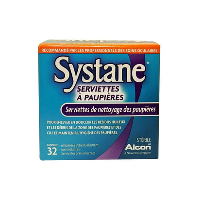 French package label for Alcon Systane Lid Wipes
